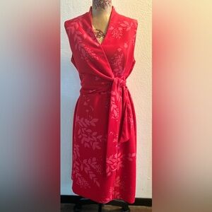 Women’s Jones New York red and pink wrap dress Size 14W